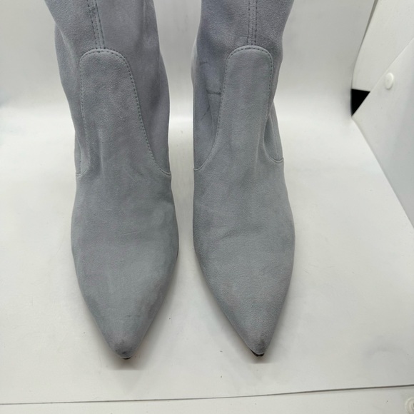 Stuart Weitzman Brandie Stretch Sock Boots in Grey Suede Size 9 - Picture 6 of 14